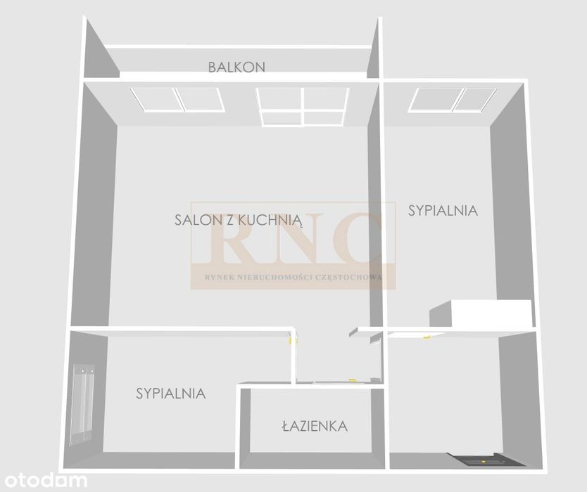 NOWA CENA | ul. Sobieskiego | Trzy pokoje | Zamykany parking | 56 m2