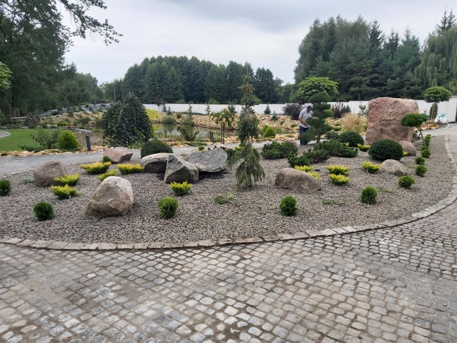 OGRODY zakładanie ogrodów trawa rolka siew nawodnienia wertykulacjia