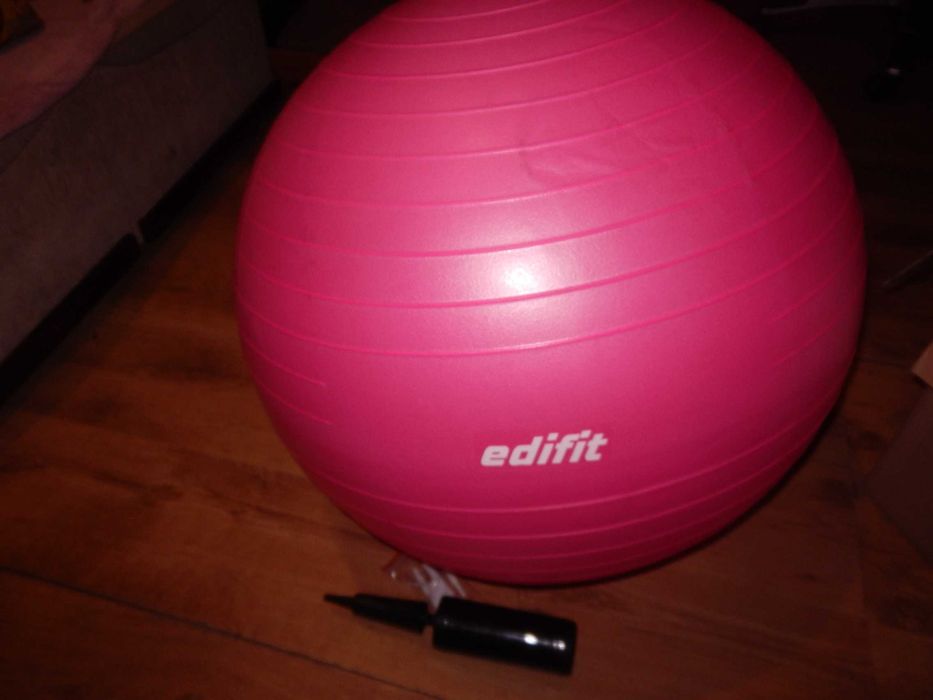 Wyprzedaż->L6868 Edifit 55 cm piłka gimnastyczna różowa