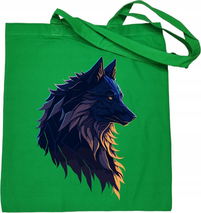 torba na zakupy wilk modny nadruk król lasu prezent wiosna