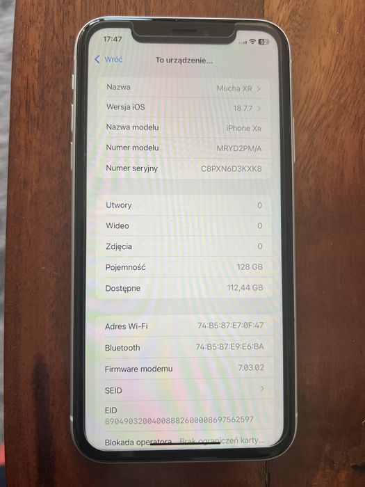 Iphone XR white 128GB