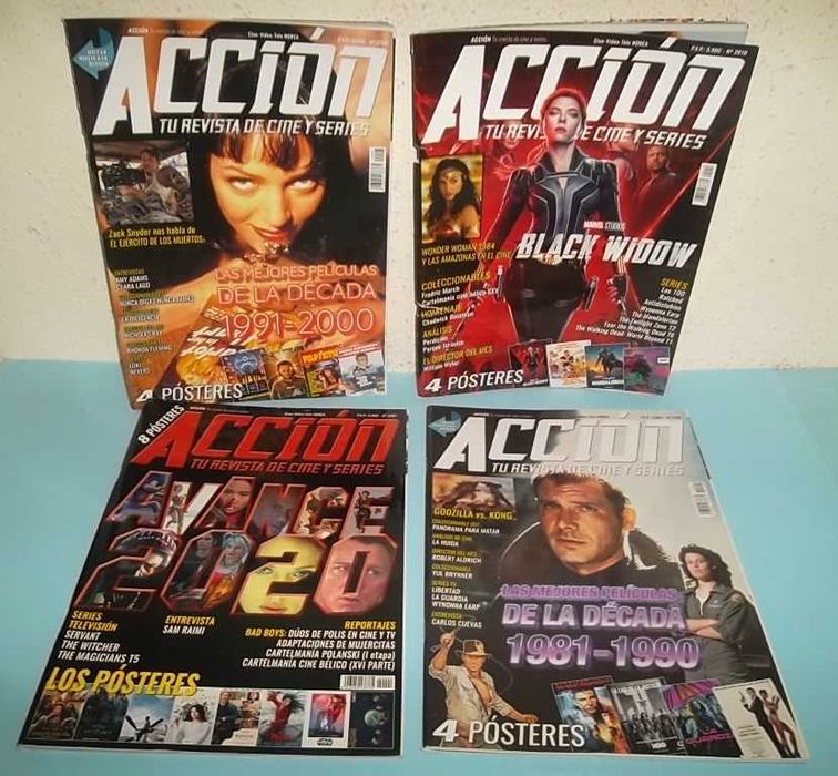 ACCIÓN Revista espanhola Cinema & Séries TV 48 exemplares com POSTERS