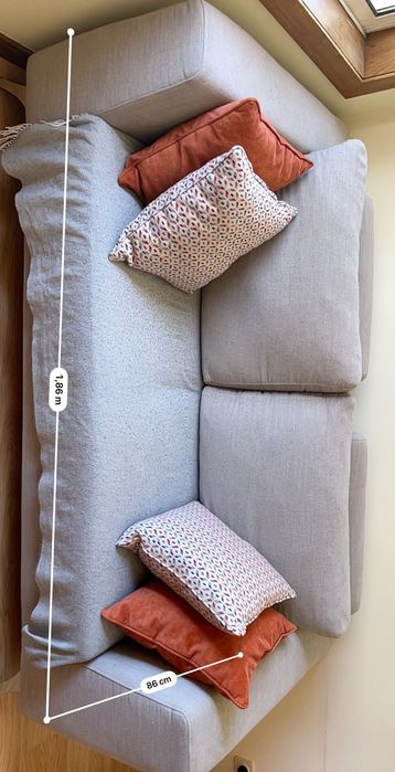 Sofá cinza - bom estado