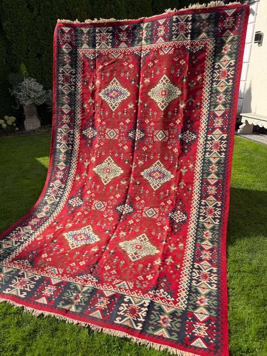 Kilim Dywan Art Deco Ręcznie Tkany 320x200 cm WYPRZEDAŻ