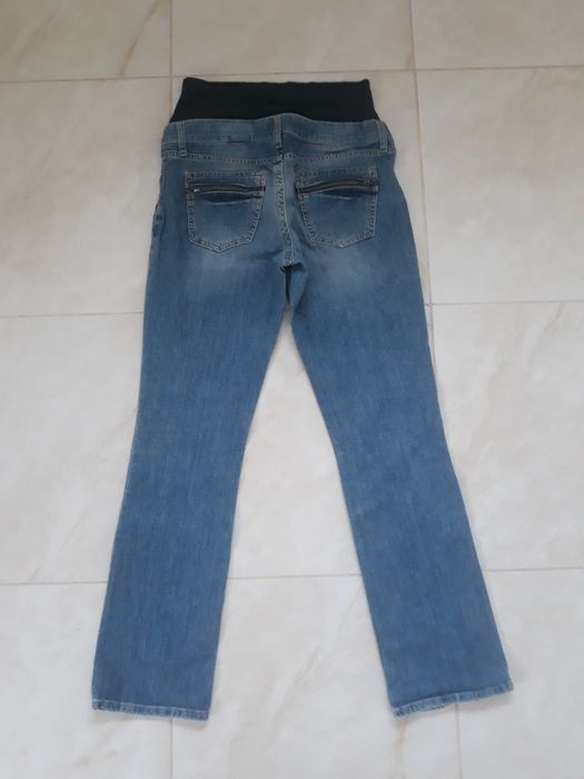 h&m mama spodnie ciążowe niebieskie roz.40
