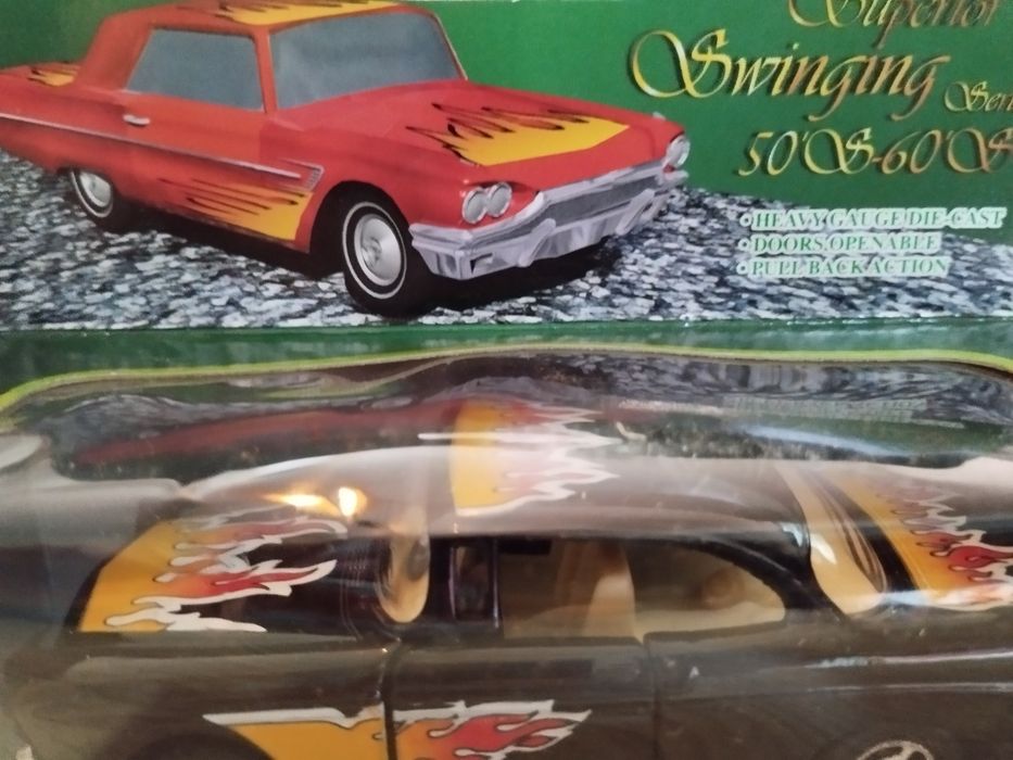 Carro clássico preto nº18 diecast 1:43