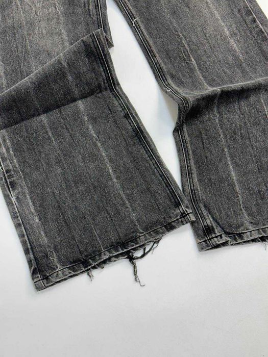 Клеш штани сірі faded zara flared jeans baggy кльош сірі чорні серые.