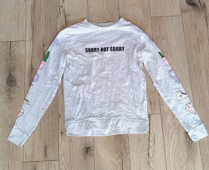 Bluza damska szara z wzorami H&M XS