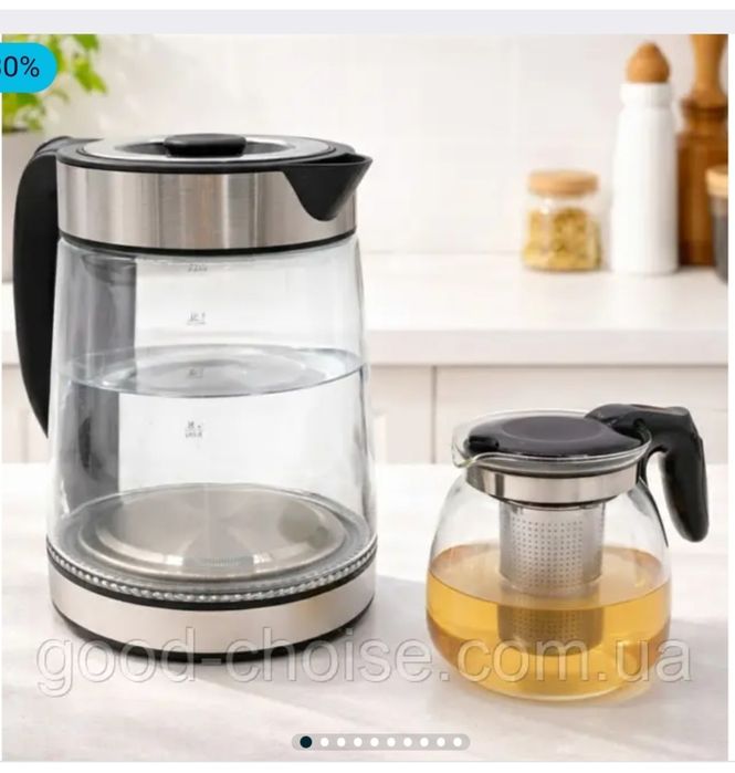 Єлектрочайник із заварником 2в1 luma Bella lB 59019