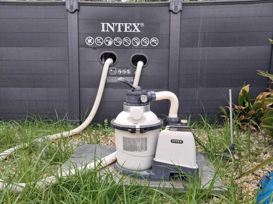 Piscina Desmontavel Intex Graphite Gray Panel