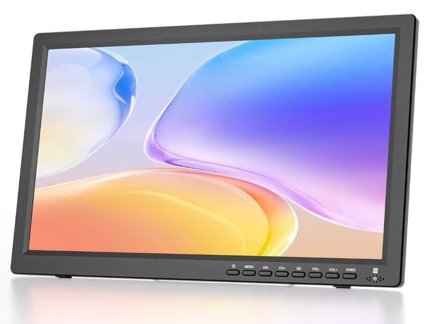 Przenośny telewizor 19-calowy z anteną baterią do kampera działkę