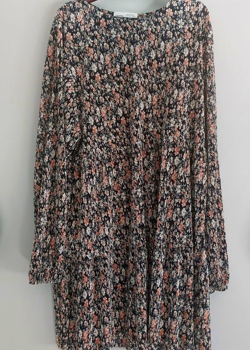 Vestido pelo joelho florido (L)