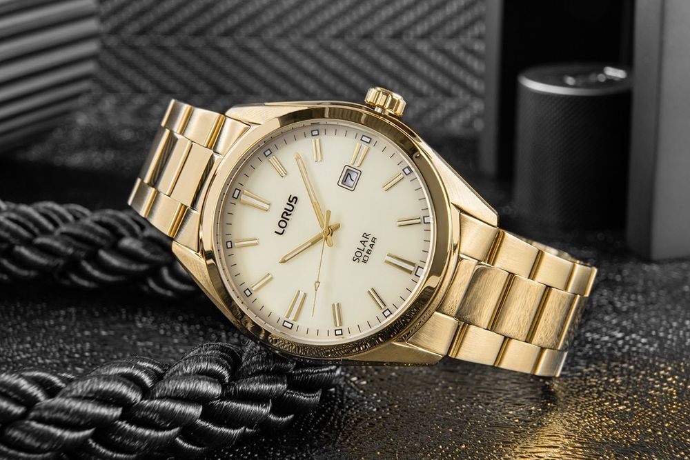 Zegarek Męski LORUS Solar Gold RX338AX9 + BOX