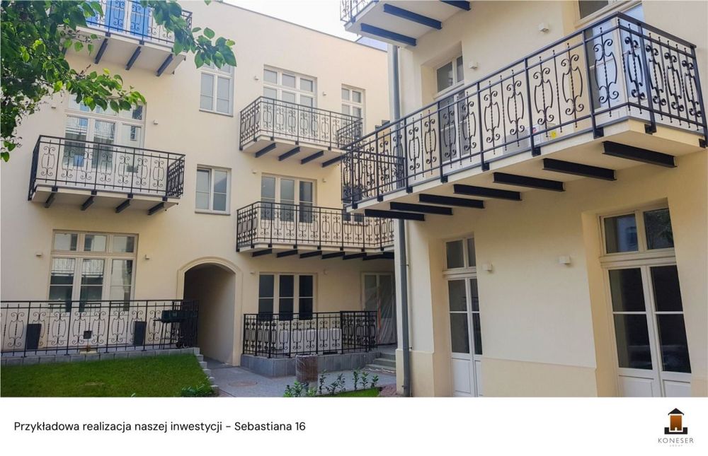 49m², 2 pokoje, Kraków Kazimierz - balkon, winda, możliwy podział