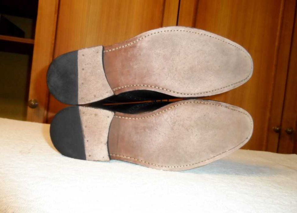 Мужские кожаные туфли броги Clarks p. 41 натуральные 26,5 см черные