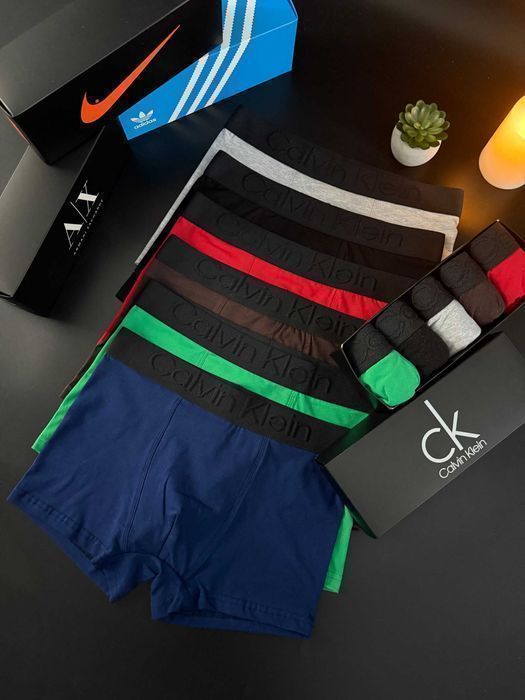 Чоловічі труси Calvin klein 3D з рельєфним написом на резинці. Мужские
