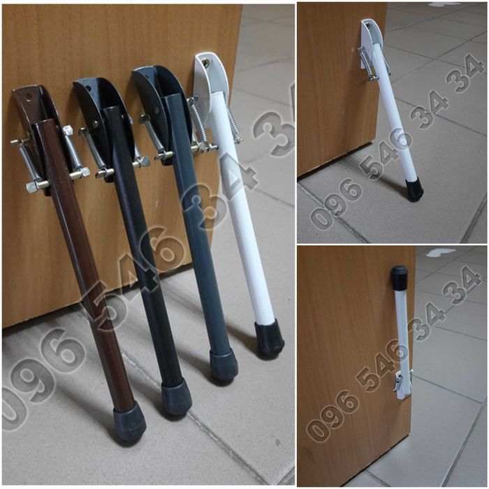 Ніжка фіксатор для упору дверей: біла, антрацит, чорна та ін.