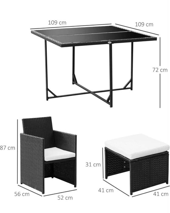 Mesa exterior Outsuny como Novo!