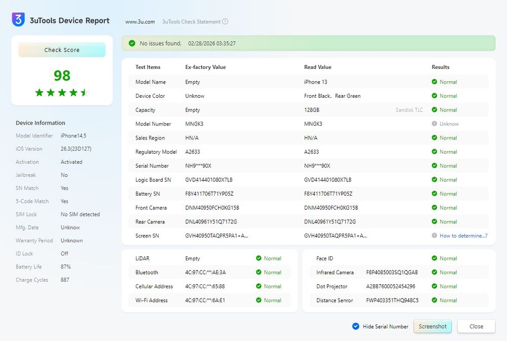 iPhone 13 128gb | Як новий | 2024 рік | АКБ 87% | Повний комплект