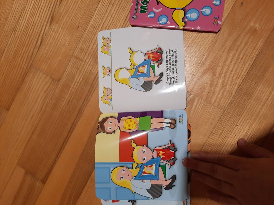Edukacyjne ksiazeczki o emocjach, 5 szt, leonardo school, stan bdb