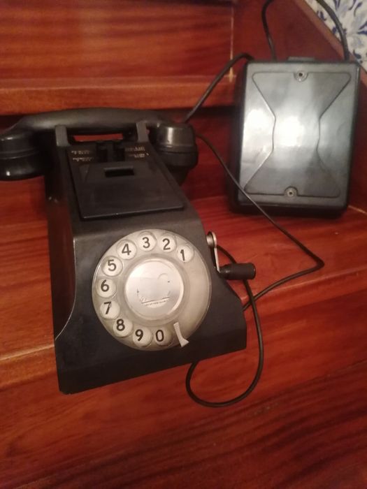 Telefone muito ANTIGO e raro  década de 1950 com caixa de transmissã