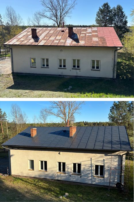USŁUGI PODNOŚNIKIEM KOSZOWYM / Mycie Malowanie dachów, elewacji, kostki / Wycinka drzew / Wynajem