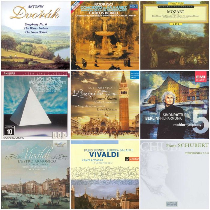 Vivaldi/Ravel/Karajan/Erik Satie/Bach/Mozart/Albinoni/Boccherini/ CD
