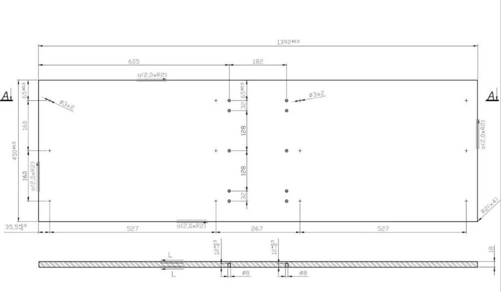 Cersanit Blat do szafki MODUO 140 dąb S590-027