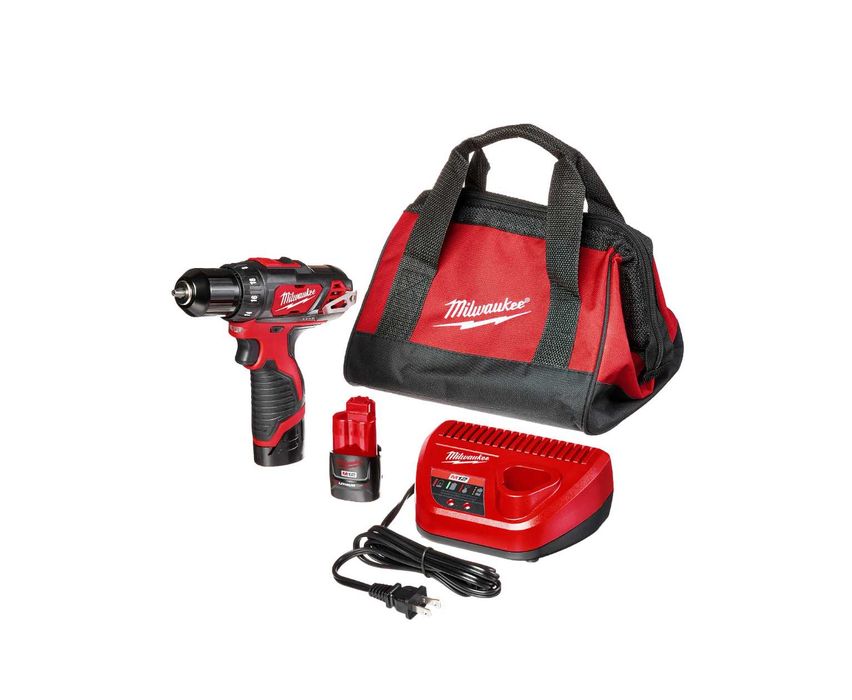 Milwaukee 2407-22+2407-20 M12 2xAkumulatorowa Wiertarko-Wkrętarka