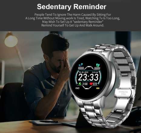 Smartwatch Lige . Metal . Cor Cinza e Preto . 2021