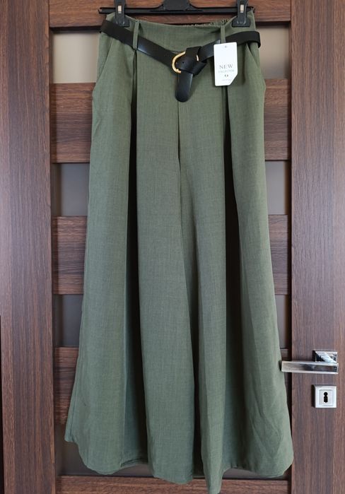 Eleganckie spodnie z szeroką nogawką