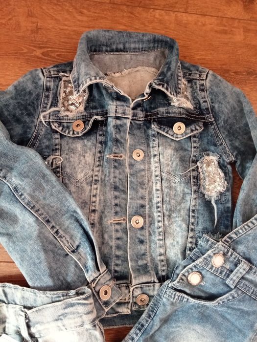 Джинсовий сарафанчик, піджачок 104