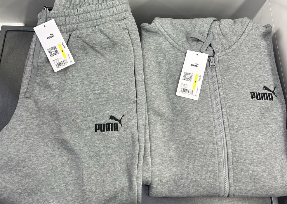 Костюм чоловічий утеплюючий Puma S M оригінал на флісі пума зіп худі