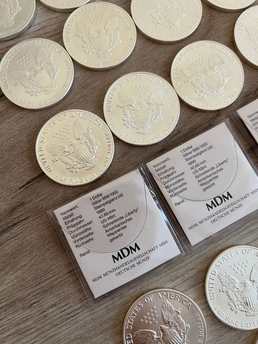 ‼️Монети срібні Американський орел різні роки‼️