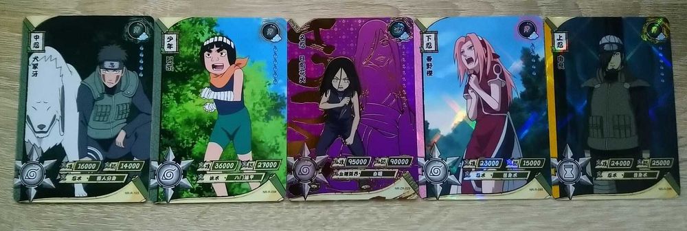 5 Boosterów z Kartami Naruto Tier 2 Wave 6