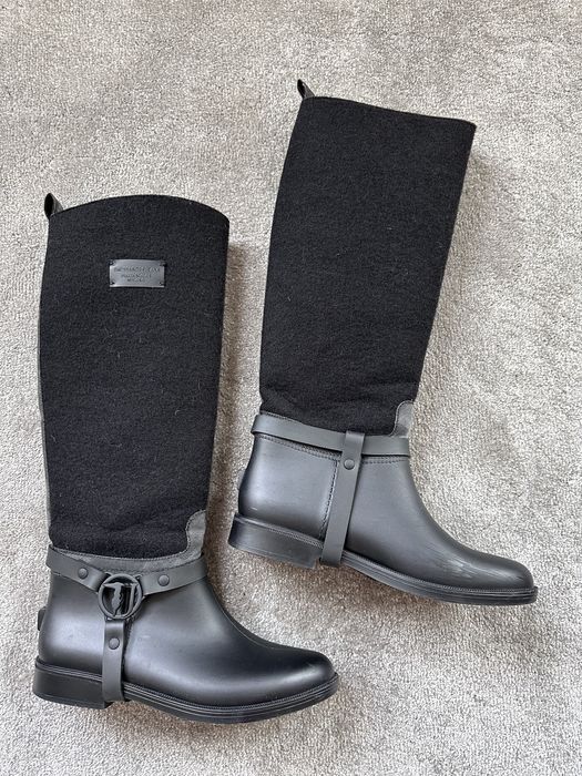 Botas Trussardi em borracha e feltro