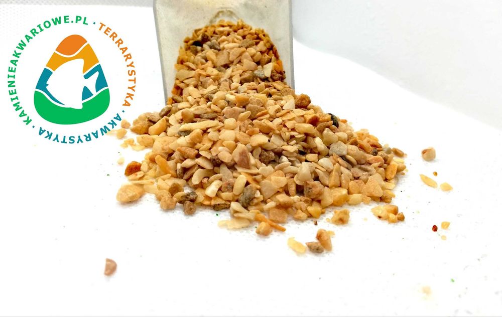 Żwirek Giallo Siena Kamień Jasny Żółty Do Akwarium Grys 1,8-3mm 1KG