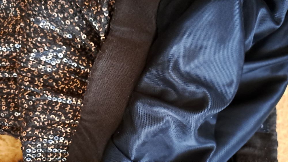 Spodnie haremki brokat cekiny zara basic s/m karnawał