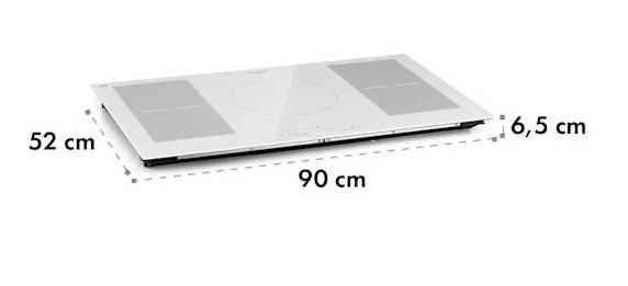 Индукционная плита Белая-черная Klarstein Delicatessa 90 Flex