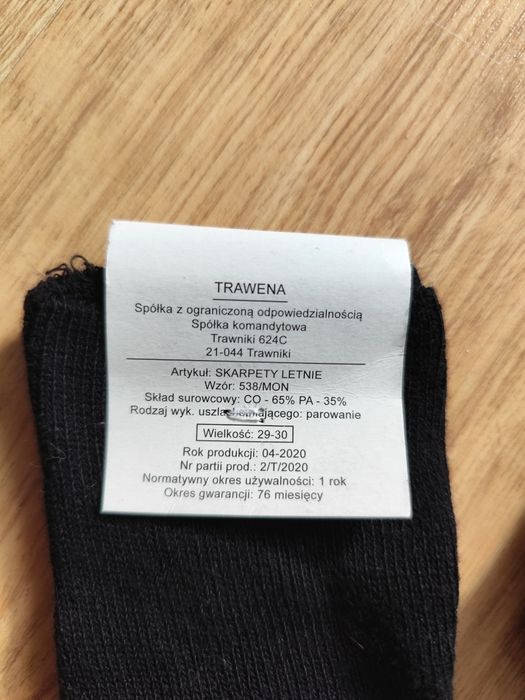 Skarpety letnie wz 538 roz 29-30