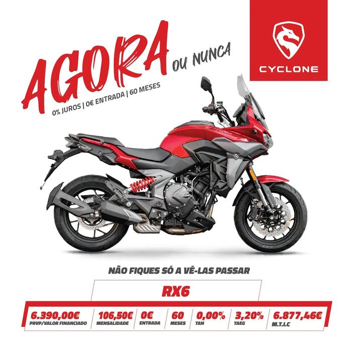 Cyclone RX6 (FINANCIAMENTO 0% JUROS)