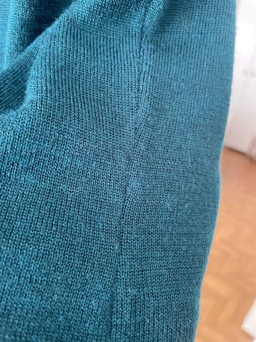 Adagio top dzianinowy sweter zielony szmaragdowy półgolf wełna M 38