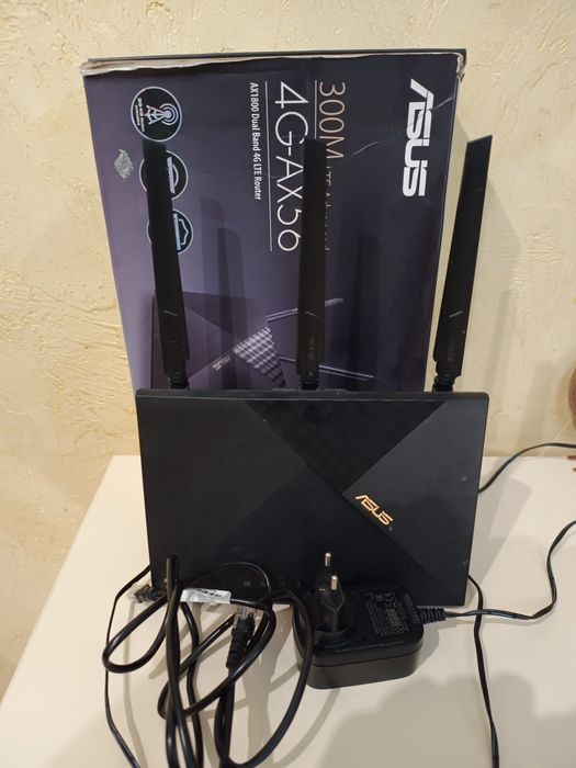 ASUS 4G-AX56 AX1800 Gigabit Dual‑Band LTE Router