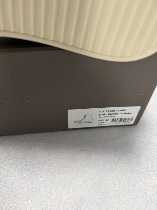 кеды кроссовки Rick Owens Ramones High 42 43 Leather maison margiela