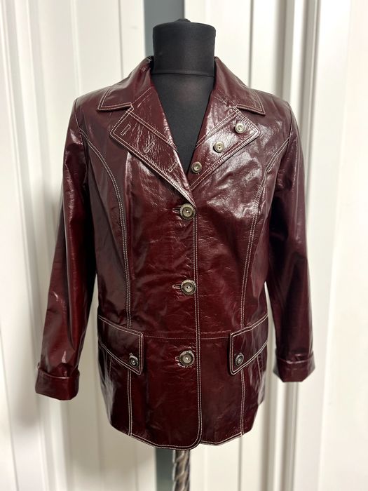 Шкіряна Кожаная куртка натуральна 52 розмір