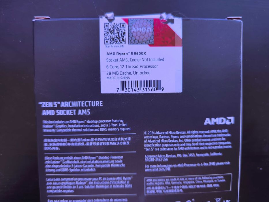 Processador Amd 9600x