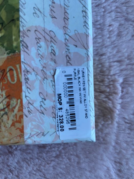 Conjunto de escrita com tinta, cera, carimbo e pena - NOVO