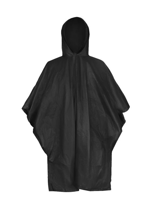 peleryna przeciwdeszczowa ponczo z kapturem vinyl czarna dominator