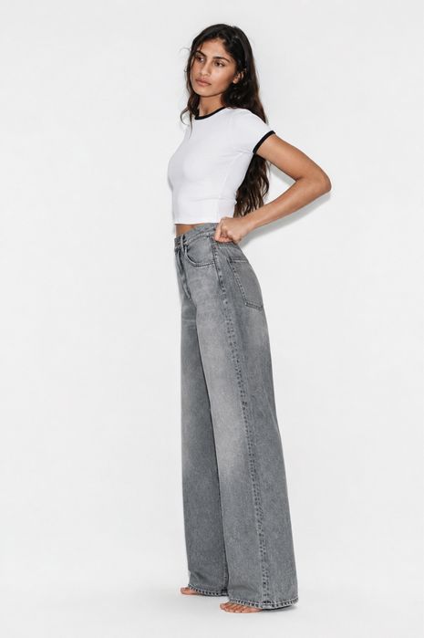 Сірі джинси жіночі | Wide leg | S