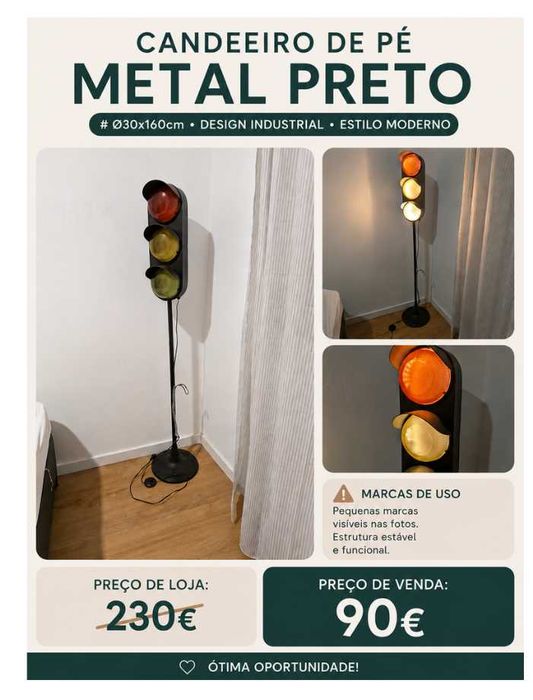 Candeeiro de piso Semaforo